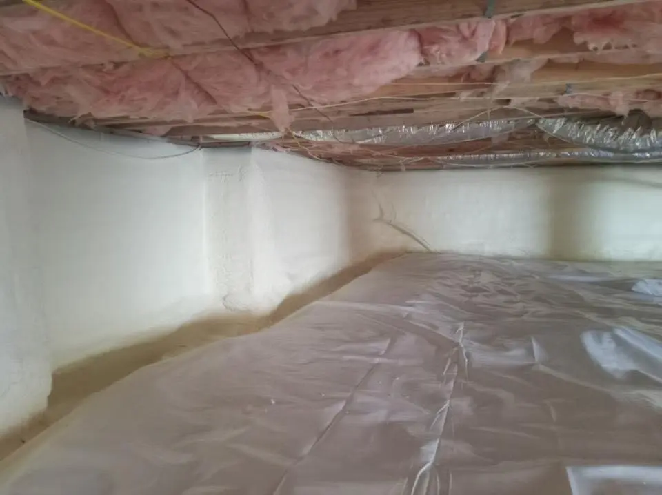 Crawl space encapsulation with closed-cell spray foam for Attic Insulation in Winter Gardens